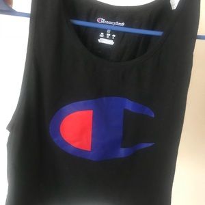 Champion logo crop tank top
